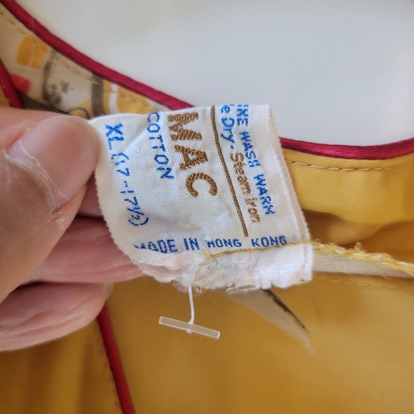 Vintage Mustard Yellow Floral Sheer Midi Dress Small Medium - Picture 4 of 12